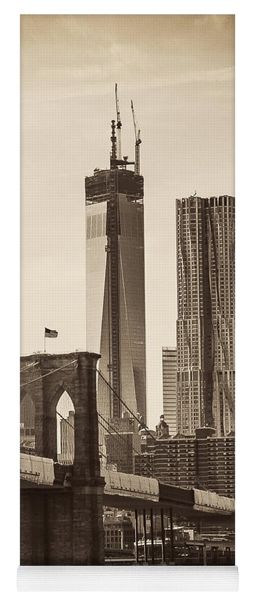 Freedom Tower Yoga Mat featuring the photograph Freedom Tower Rising #1 by Frank Winters