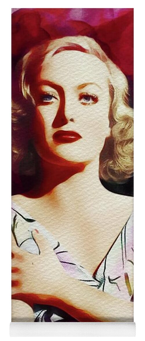 Joan Yoga Mat featuring the painting Joan Crawford, Hollywood Legend #1 by Esoterica Art Agency