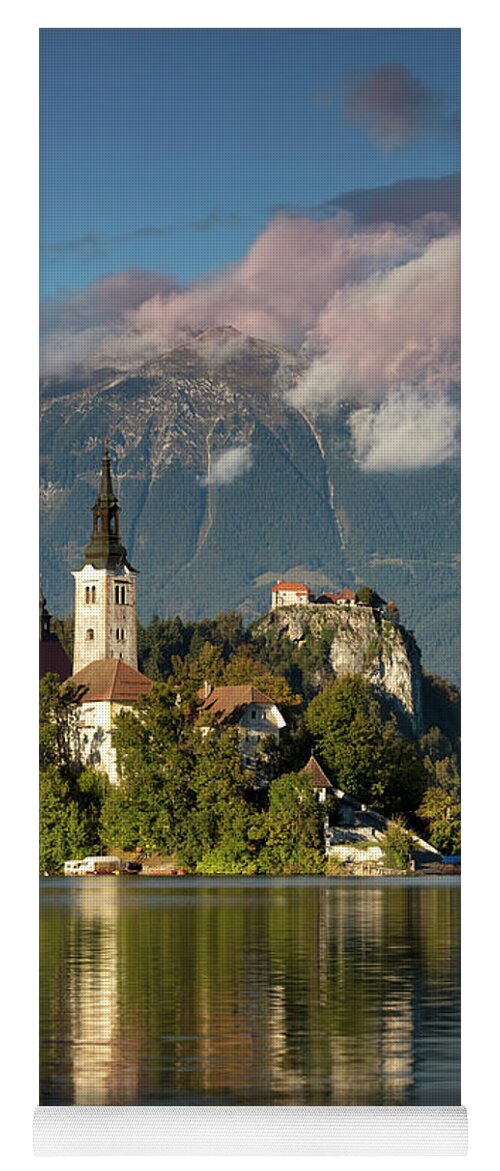 Slovenia Yoga Mat featuring the photograph Lake Bled #1 by Brian Jannsen