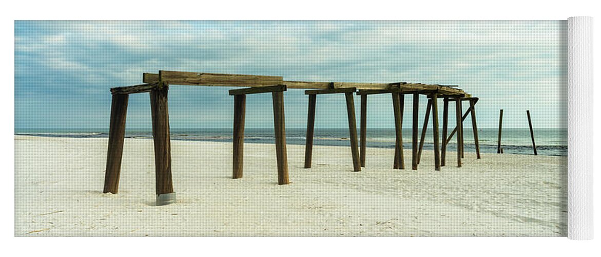 Gulf Of Mexico Yoga Mat featuring the photograph Life of a Pier by Raul Rodriguez