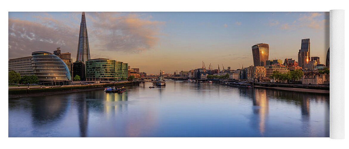 London Yoga Mat featuring the photograph London Panorama by Rob Davies
