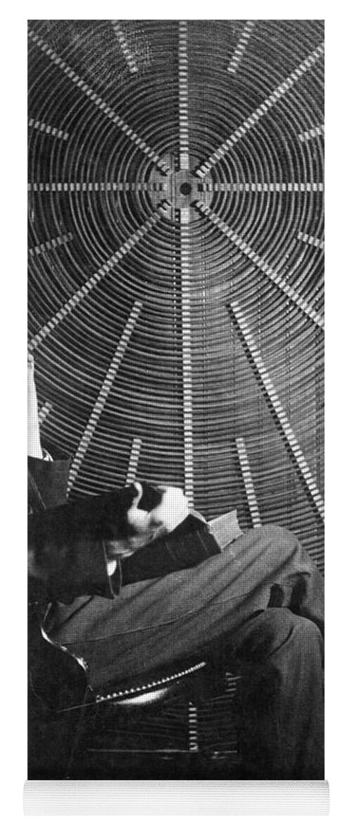 1895 Yoga Mat featuring the photograph Nikola Tesla #1 by Granger