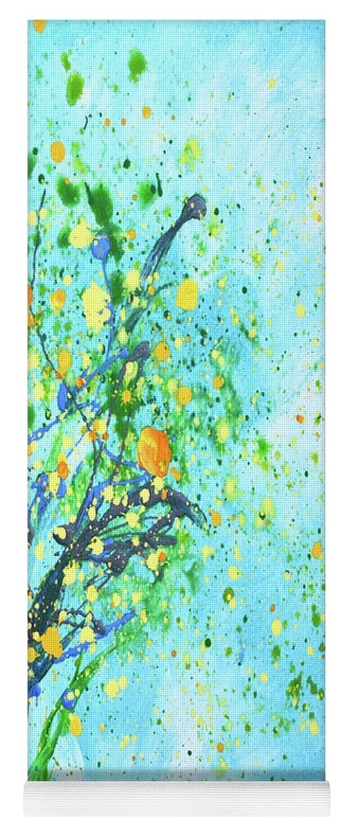Tree Yoga Mat featuring the painting Orange Tree #1 by Gina De Gorna