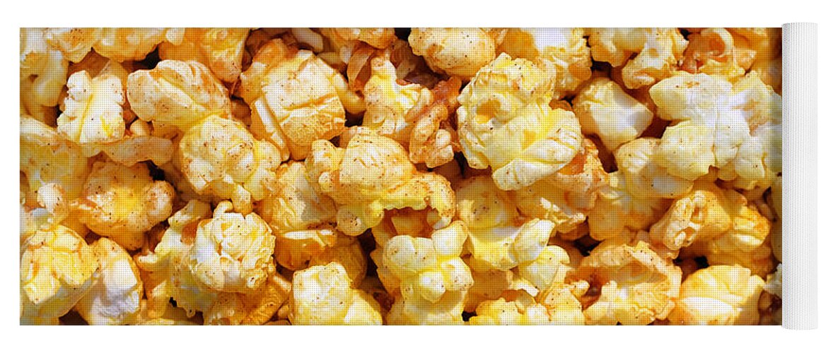 Popcorn Yoga Mat featuring the photograph Popcorn Background #1 by Carlos Caetano