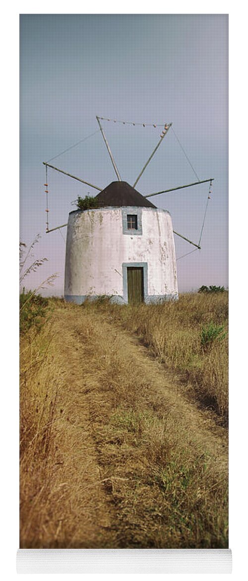 Rural Yoga Mat featuring the photograph Portuguese Windmill #1 by Carlos Caetano