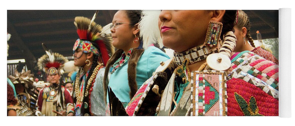 Indian Yoga Mat featuring the photograph Pow Wow Celebration No 11 #1 by David Smith