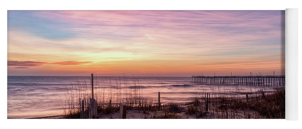 Landscape Yoga Mat featuring the photograph Rodanthe Sunrise #1 by Russell Pugh