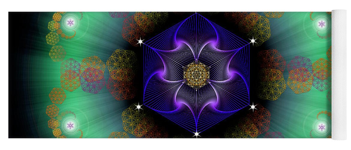 Endre Yoga Mat featuring the photograph Sacred Geometry 638 #1 by Endre Balogh