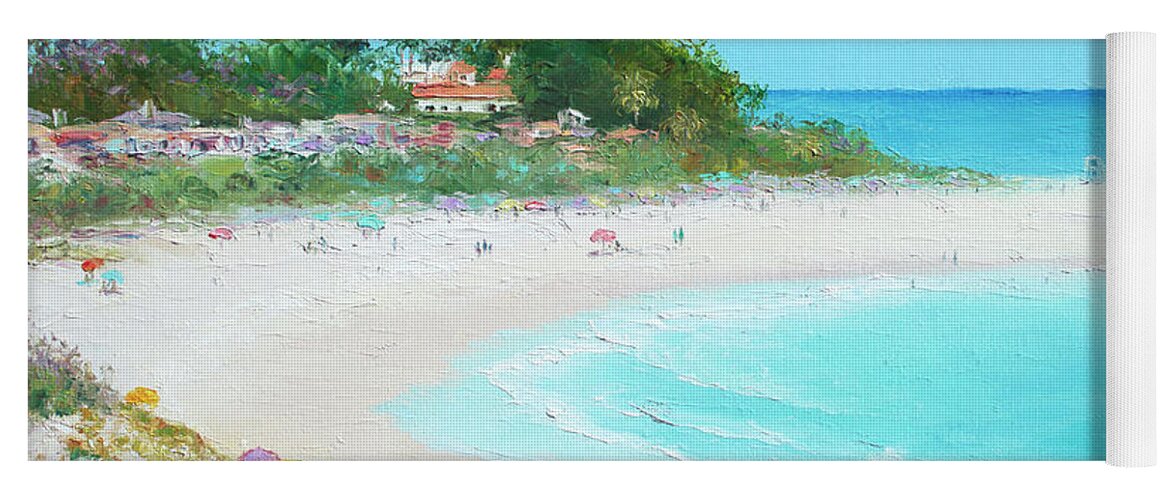 Beach Yoga Mat featuring the painting San Clemente Beach California #2 by Jan Matson