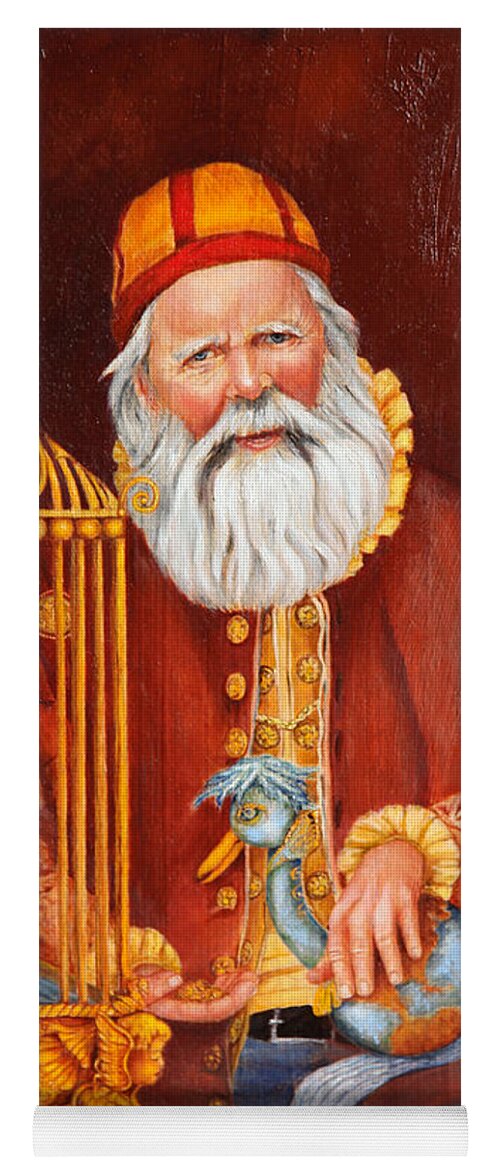 Santa Yoga Mat featuring the painting Santa #1 by Portraits By NC