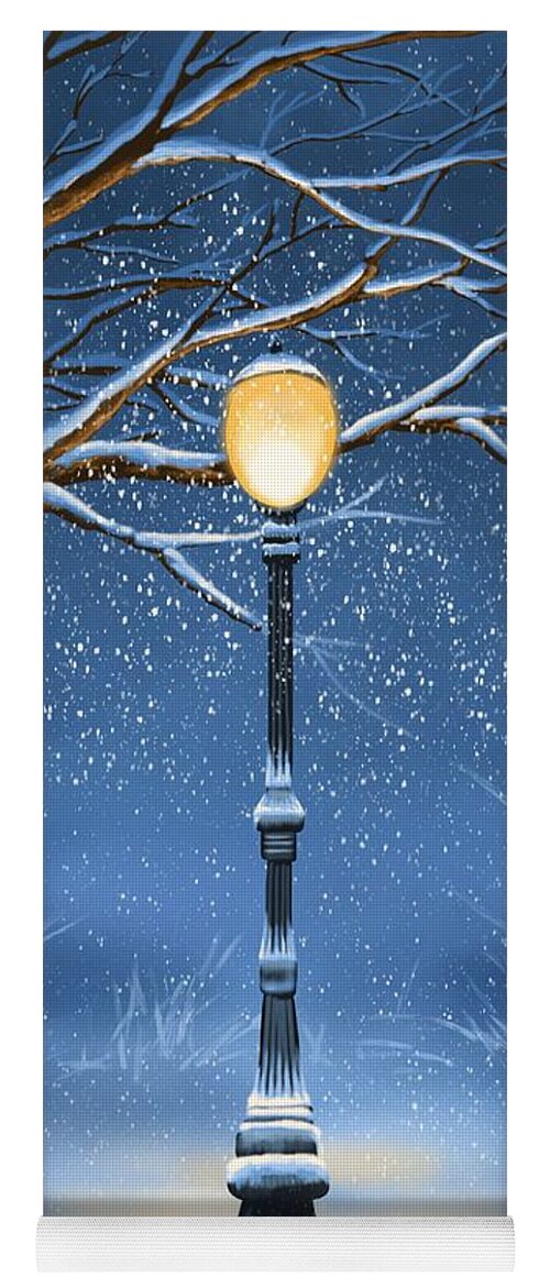 Snow Yoga Mat featuring the painting Snow #3 by Veronica Minozzi