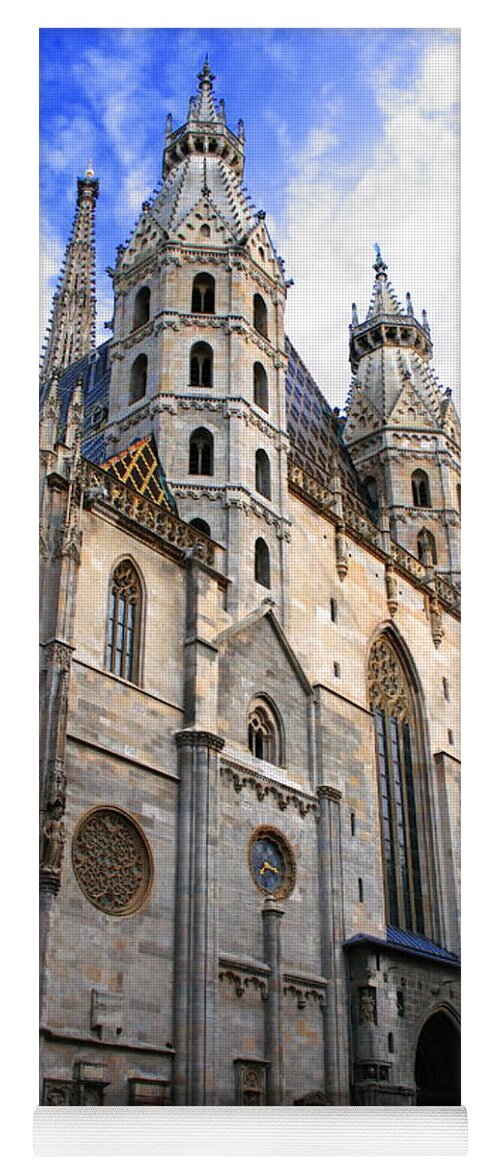 Arch Yoga Mat featuring the photograph St Stephens Cathedral Vienna #2 by Angela Rath