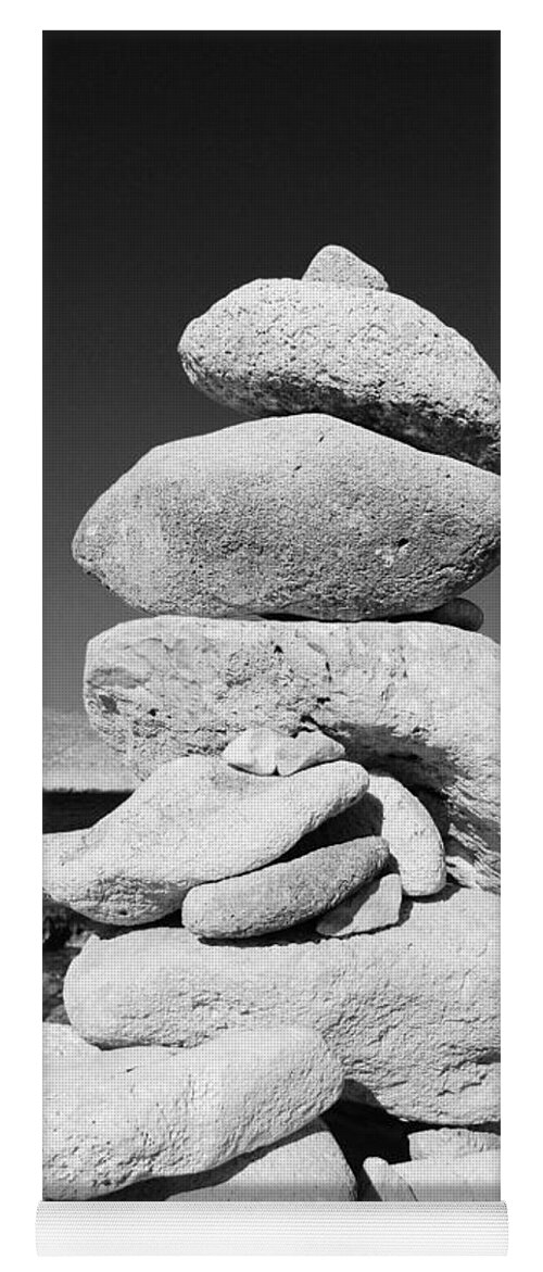 Halki Yoga Mat featuring the photograph Stone tower on Halki island #1 by David Fowler