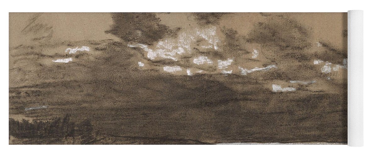 Winslow Homer Yoga Mat featuring the drawing Stormy Sky #2 by Winslow Homer
