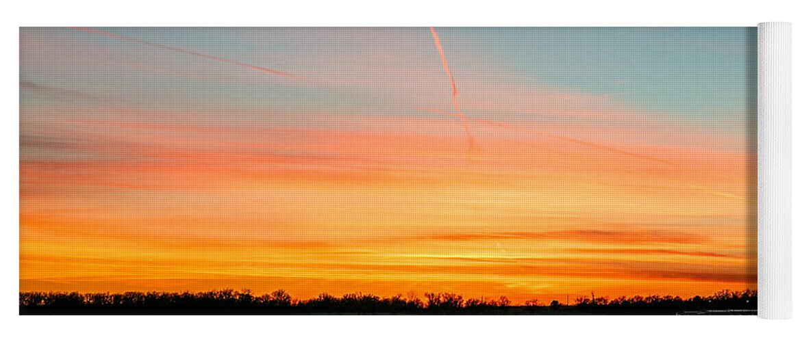 Horizontal Yoga Mat featuring the photograph Sunset #1 by Doug Long