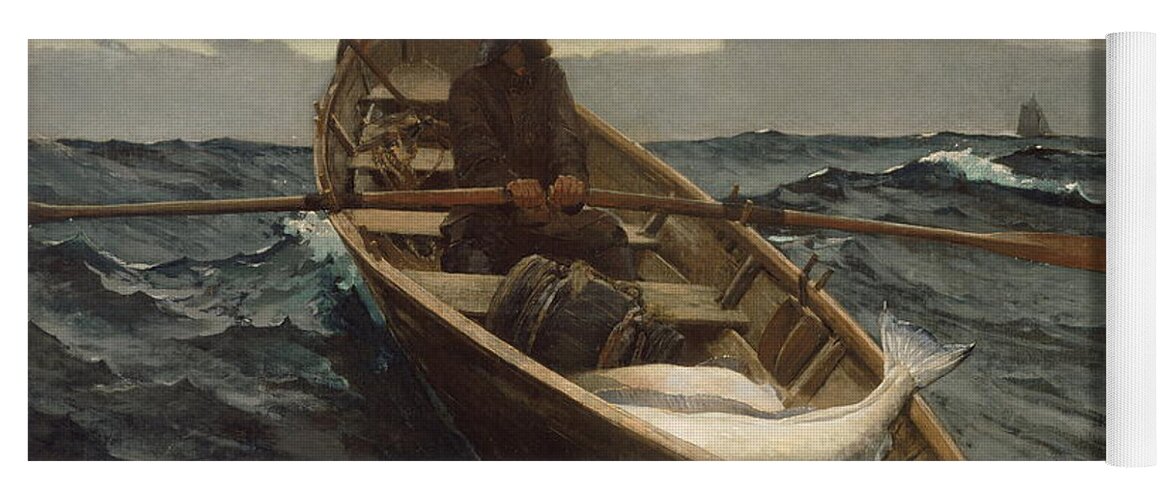 Winslow Homer Yoga Mat featuring the painting The Fog Warning - 1885 #2 by Eric Glaser