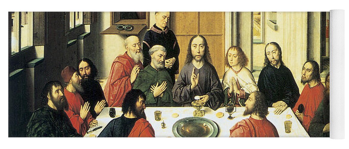 The Last Supper Yoga Mat featuring the painting The Last Supper #2 by Dieric Bouts