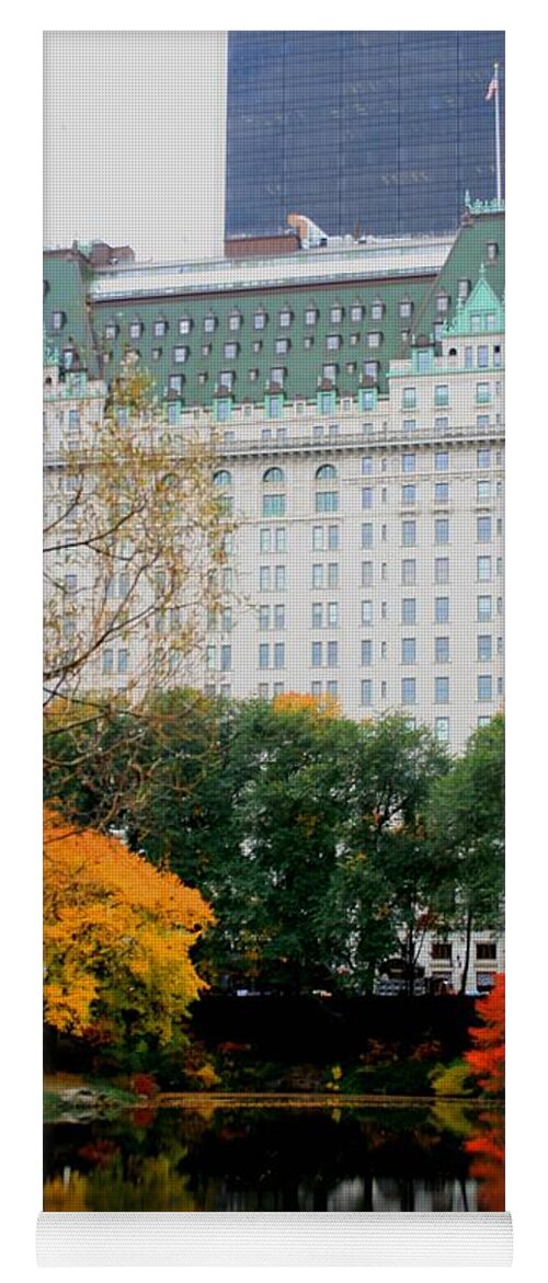 Plaza Hotel Yoga Mat featuring the photograph The Park and The Plaza #1 by Christopher J Kirby