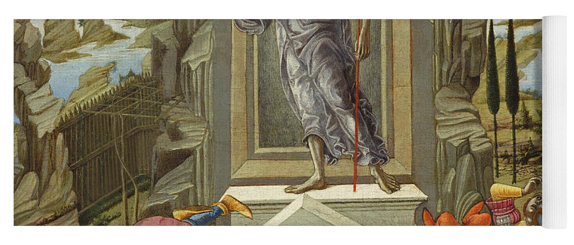 Benvenuto Di Giovanni Yoga Mat featuring the painting The Resurrection #1 by Benvenuto Di Giovanni