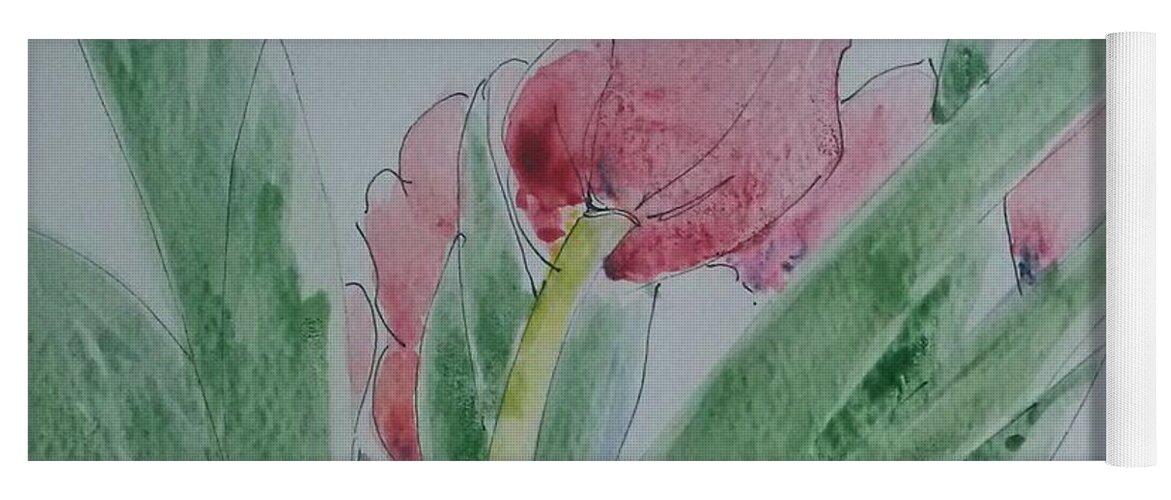 Tulips Yoga Mat featuring the painting Tulips by Sheila Romard