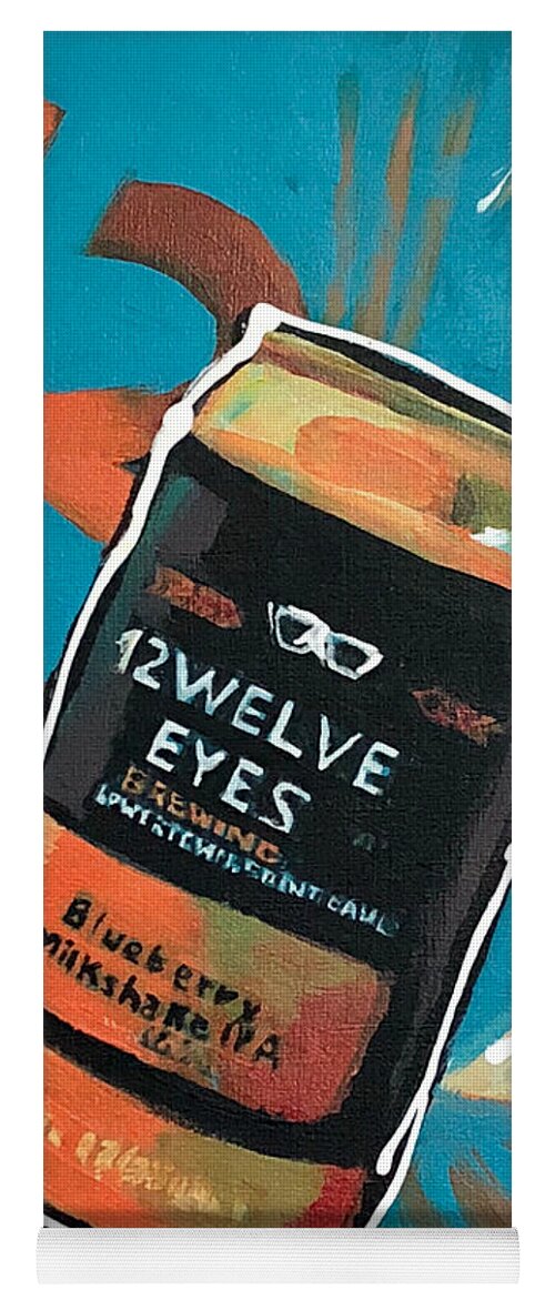 12welve Eyes Yoga Mat featuring the painting 12welve Eyes by Laura Toth