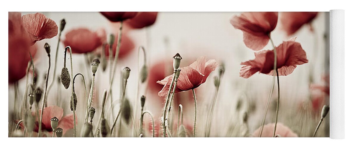 Poppy Yoga Mat featuring the photograph Poppy Dream #13 by Nailia Schwarz