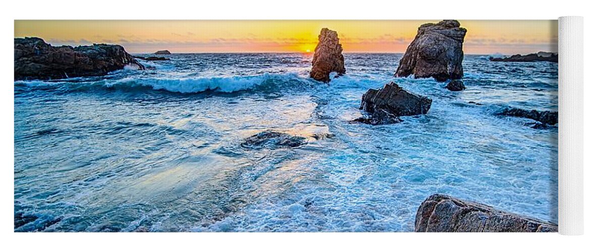 Big Sur Yoga Mat featuring the photograph Soberanes point big sur california sunset #13 by Alex Grichenko