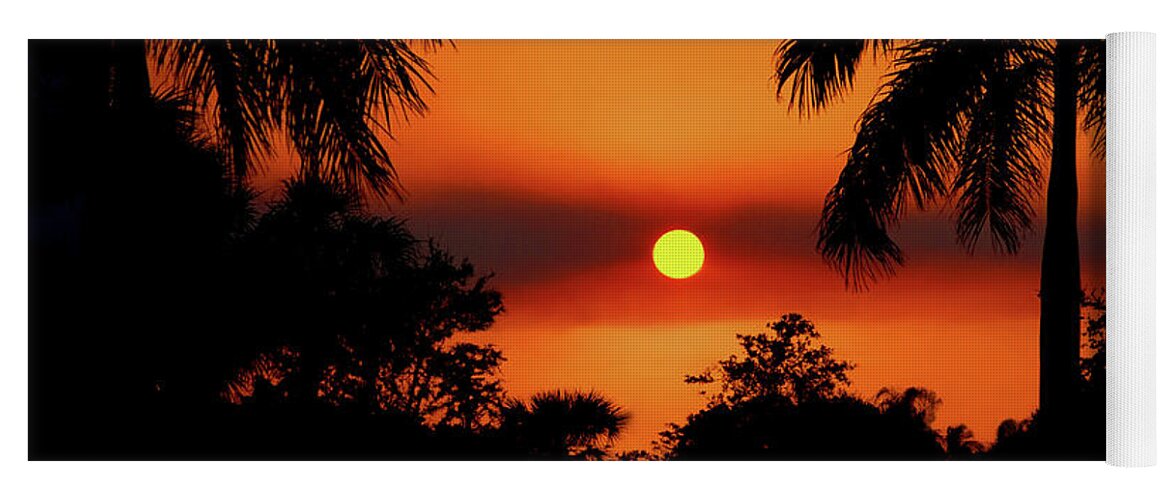Sunset Yoga Mat featuring the photograph 14- Sunfire by Joseph Keane