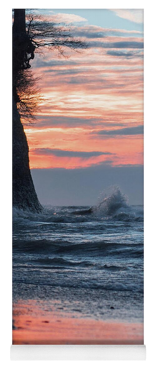 Lake Erie Yoga Mat featuring the photograph Lake Erie Waves #17 by Dave Niedbala