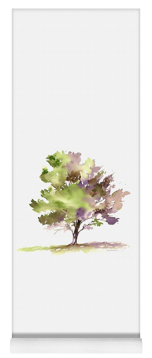 Tree Yoga Mat featuring the painting #18 Tree #18 by Amy Kirkpatrick
