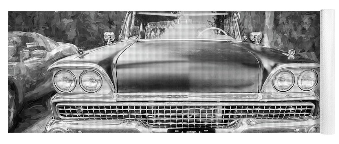 1959 Ford 1959 Ford Galaxy Yoga Mat featuring the photograph 1959 Ford Galaxy c116 by Rich Franco