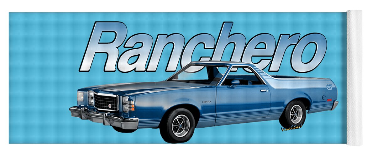 1979 Ranchero Gt Yoga Mat featuring the photograph 1979 Ranchero GT 7th Generation 1977-1979 by Chas Sinklier