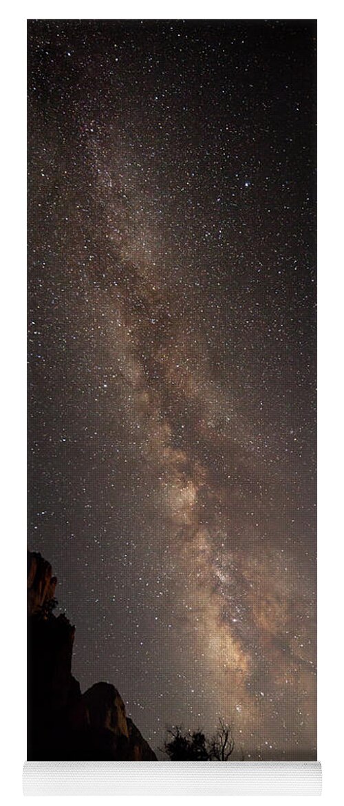 Milkyway Yoga Mat featuring the photograph A Dark Night In Zion Canyon #2 by David Watkins