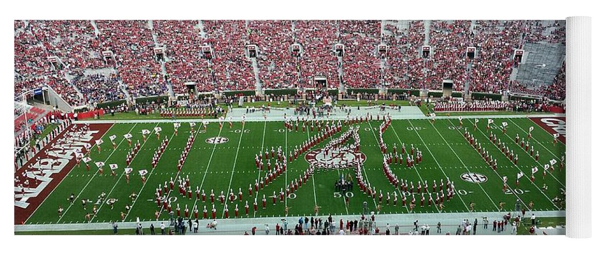 Gameday Yoga Mat featuring the photograph Bama A Panorama by Kenny Glover