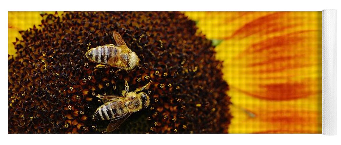 Bee Yoga Mat featuring the digital art Bee #2 by Maye Loeser