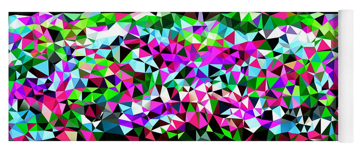 Abstract Yoga Mat featuring the painting Colorful Abstract Mural #2 by Bruce Nutting