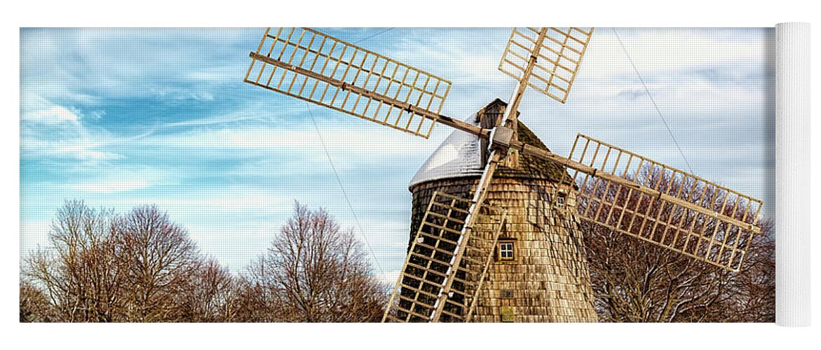 Windmill Yoga Mat featuring the photograph Corwith Windmill Long Island NY CII #2 by Susan Candelario
