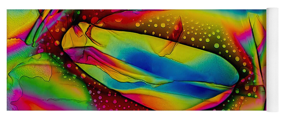 Addiction Yoga Mat featuring the photograph Dopamine Hydrochloride, Polarized Lm #2 by Antonio Romero