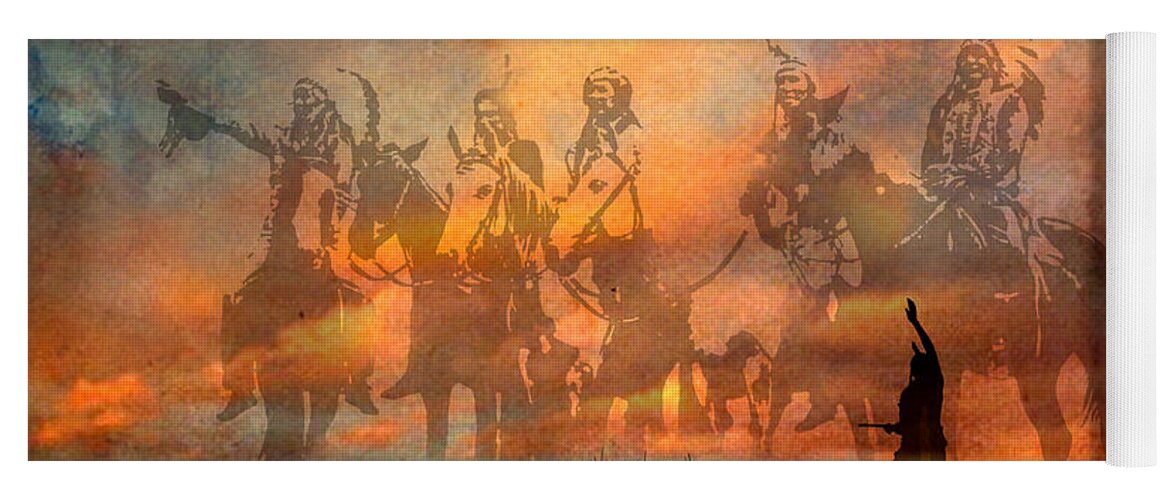 Native Americans Yoga Mat featuring the painting Forefathers #2 by Paul Sachtleben