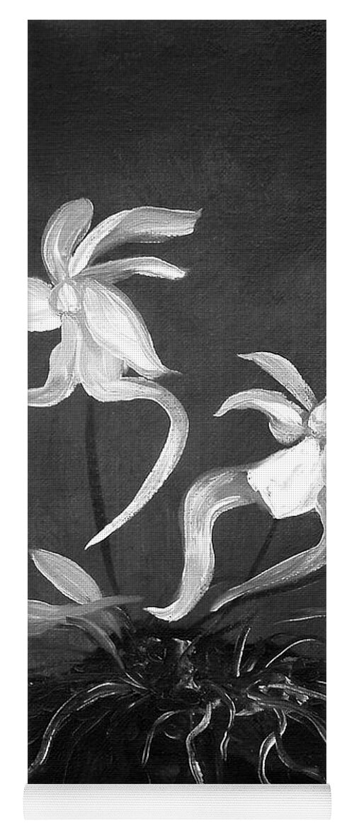 Ghost Yoga Mat featuring the painting Ghost Orchids #2 by Gina De Gorna