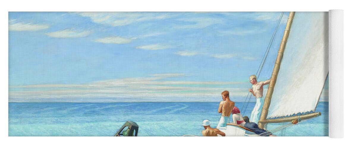 Hopper Yoga Mat featuring the painting Ground Swell #2 by Edward Hopper