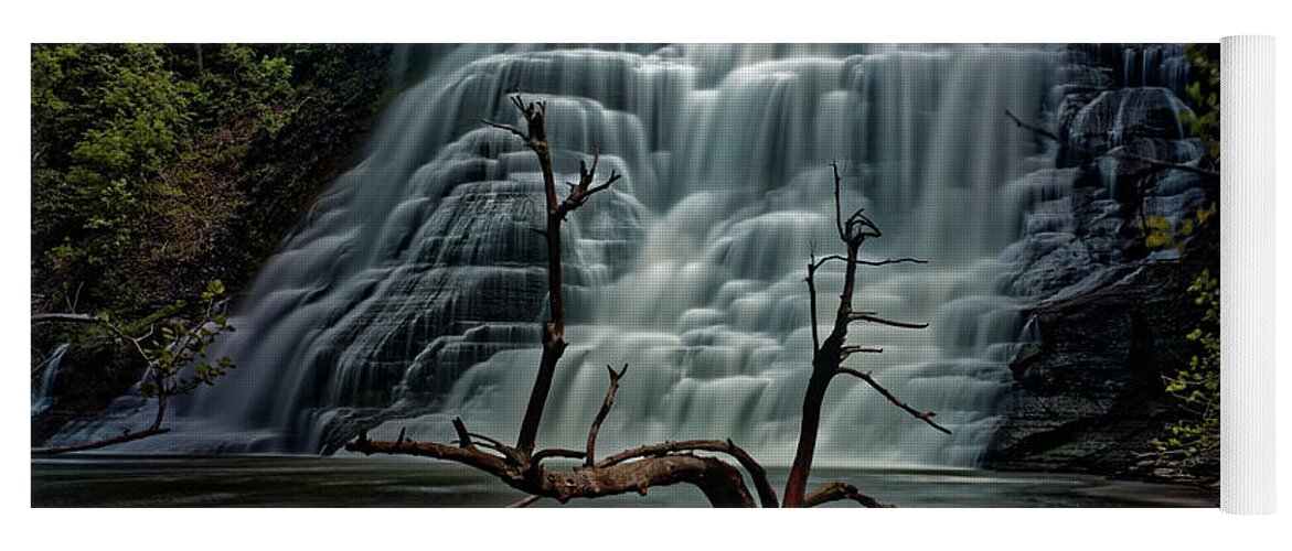 Ithaca Falls Yoga Mat featuring the photograph Ithaca Falls by Doolittle Photography and Art