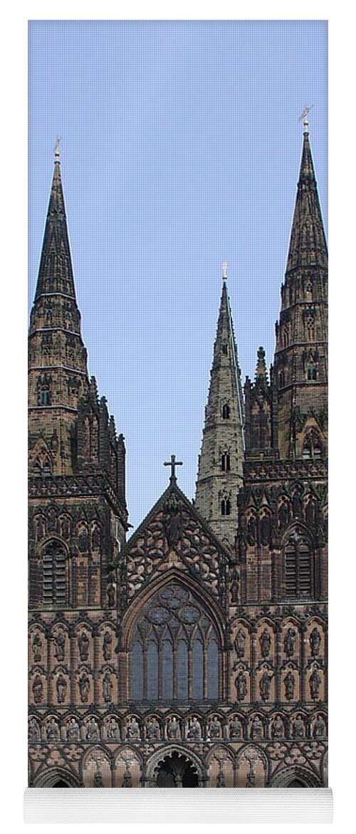 Europe Yoga Mat featuring the photograph Lichfield Cathedral #1 by Rod Johnson