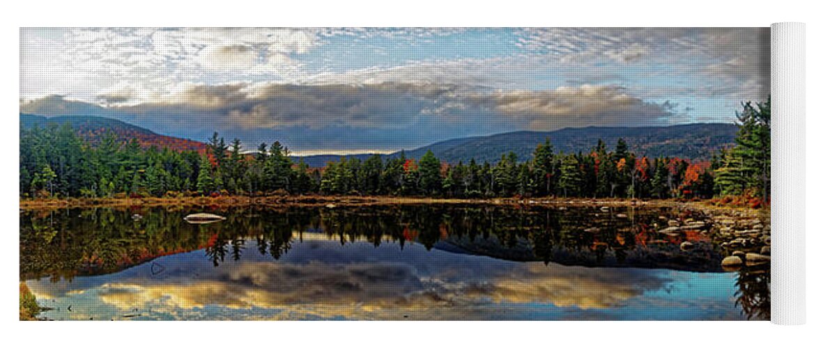 New Hampshire Yoga Mat featuring the photograph New Hampshire Fall 2017 panorama #4 by Doolittle Photography and Art