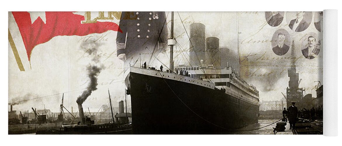 Titanic Newspaper Yoga Mat featuring the photograph RMS Titanic #2 by Jon Neidert