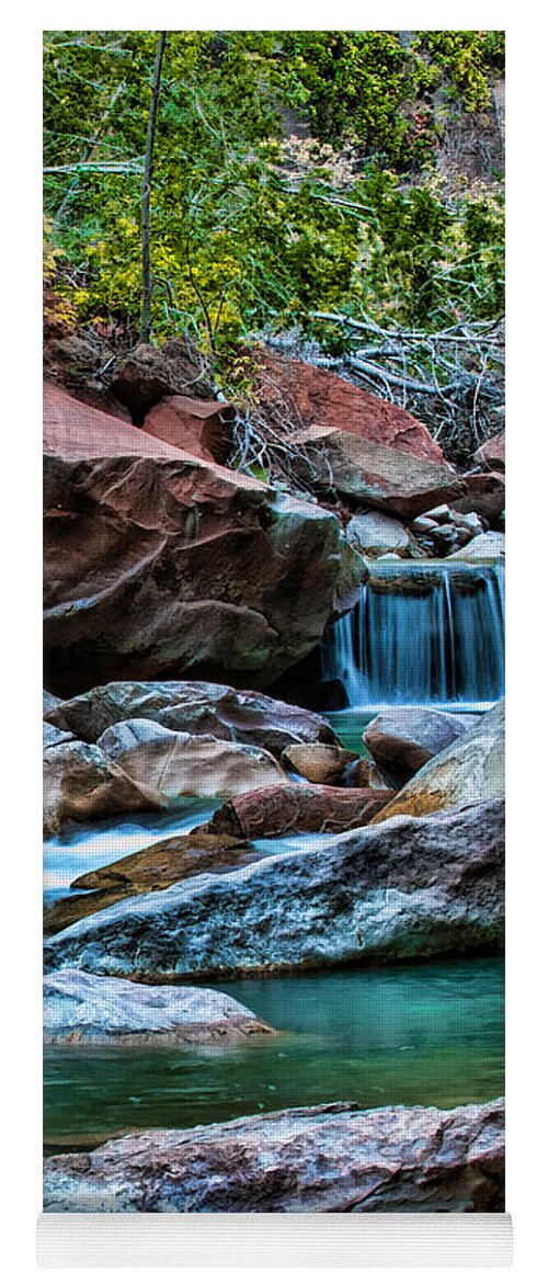 Zion Yoga Mat featuring the photograph Virgin River Zion by George Buxbaum