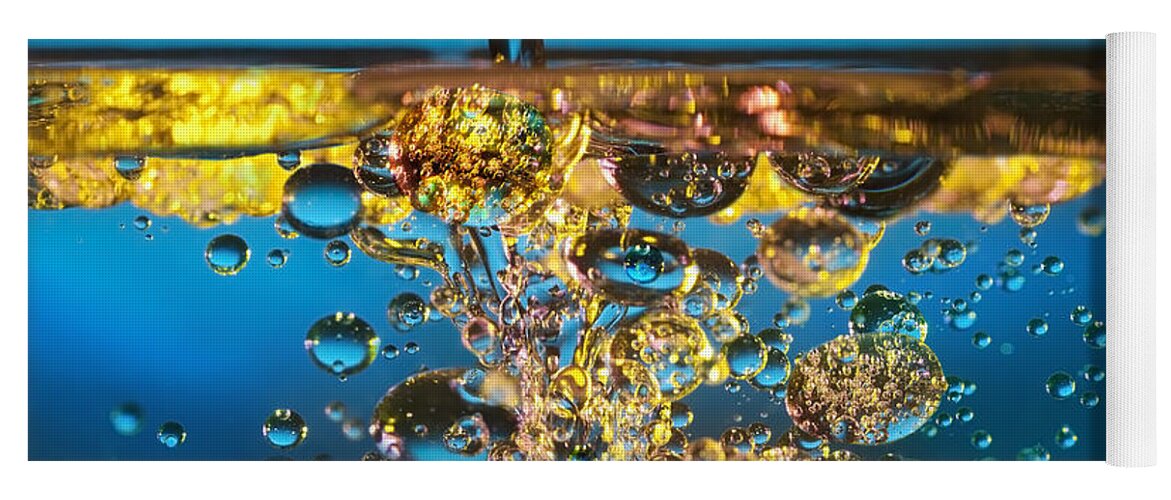 Abstract Yoga Mat featuring the photograph Water And Oil #2 by Setsiri Silapasuwanchai