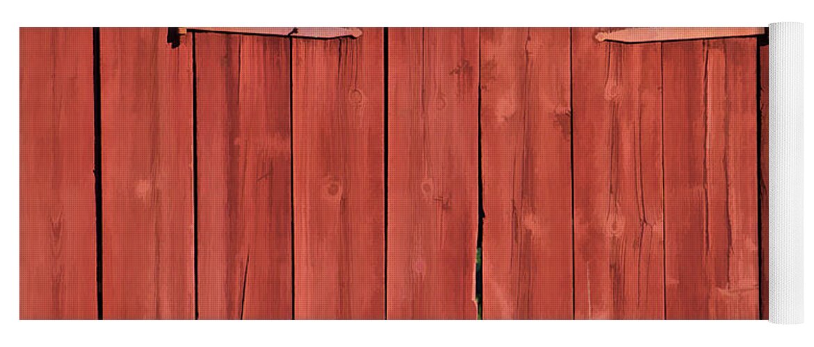 Agriculture Yoga Mat featuring the photograph Weathered Red Barn of New Jersey #2 by David Letts