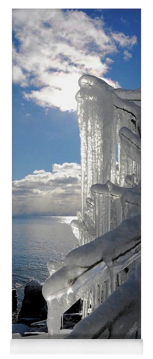 Lake Superior Yoga Mat featuring the photograph Winter Beauty #2 by Sandra Updyke