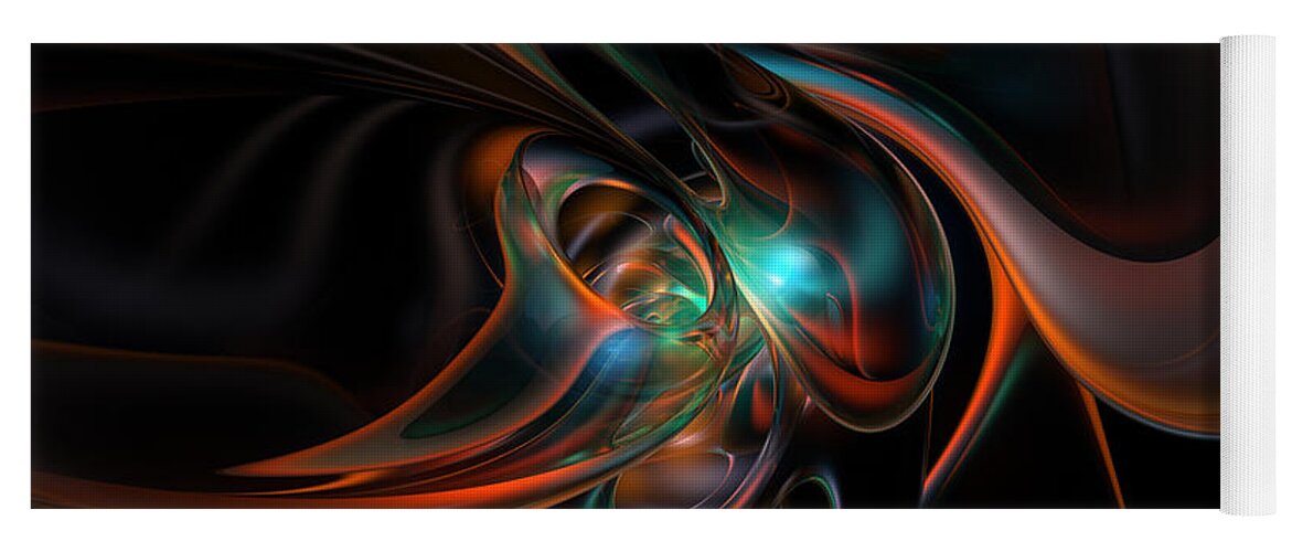 Abstract Yoga Mat featuring the digital art Abstract #22 by Super Lovely